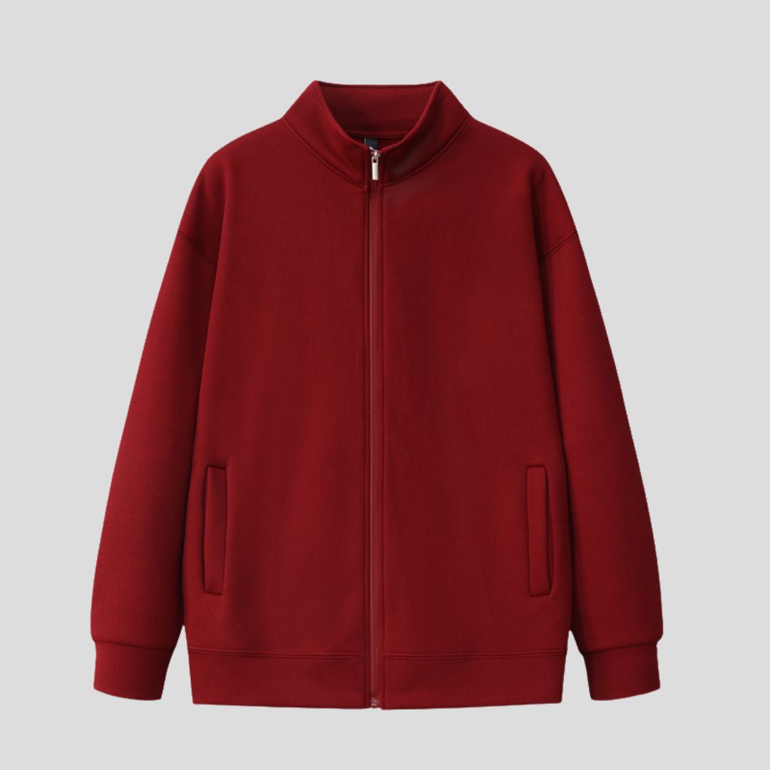 Men's Full-Zip High Collar Sweatshirt