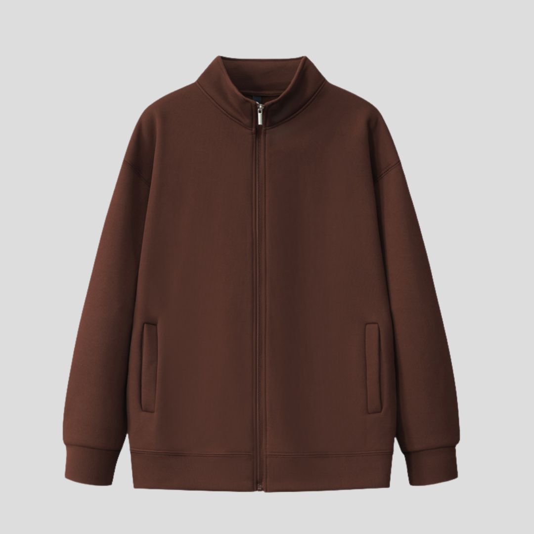 Men's Full-Zip High Collar Sweatshirt