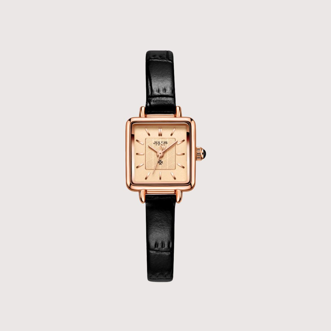 Women's Square Face Watch with Textured Strap
