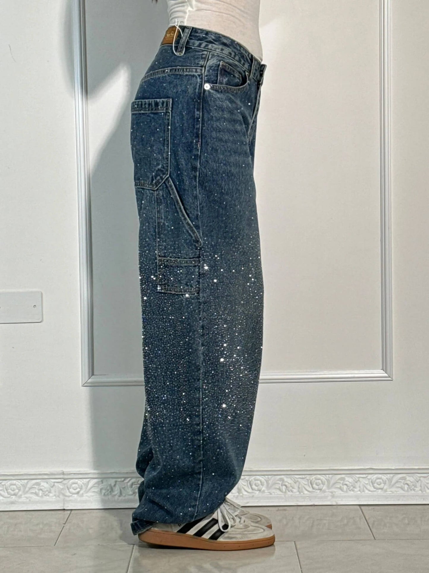 Embellished Utility Jeans