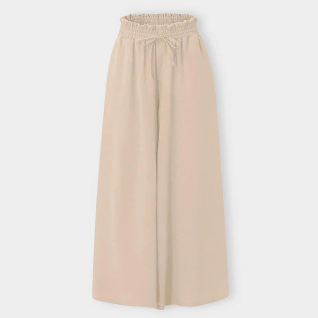 High-Rise Drawstring Palazzo Pants