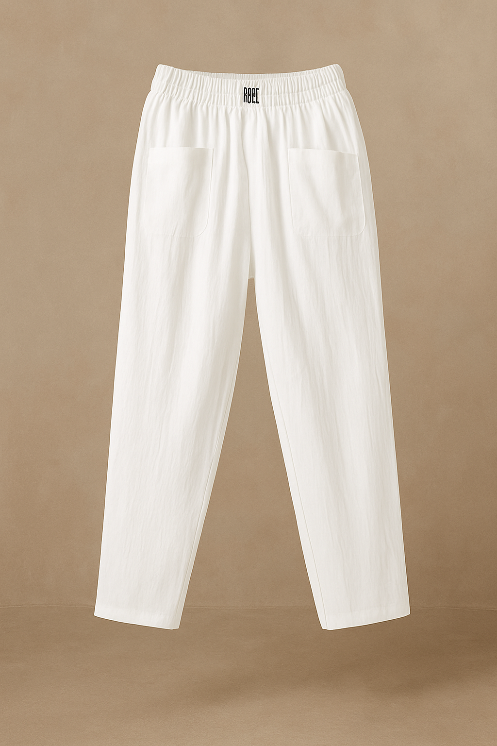 Elastic-Waist Tapered Trousers