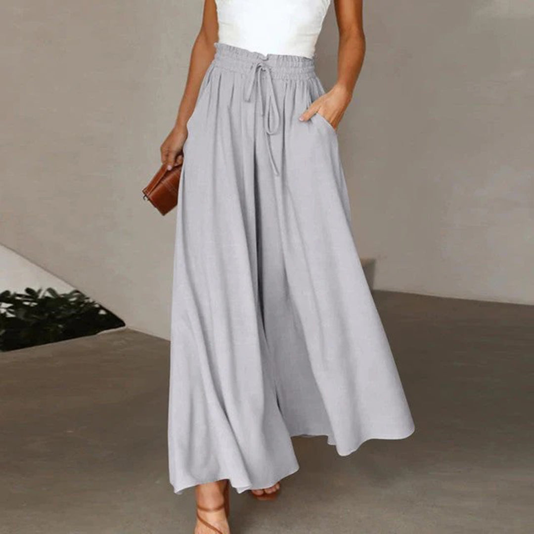 High-Rise Drawstring Palazzo Pants