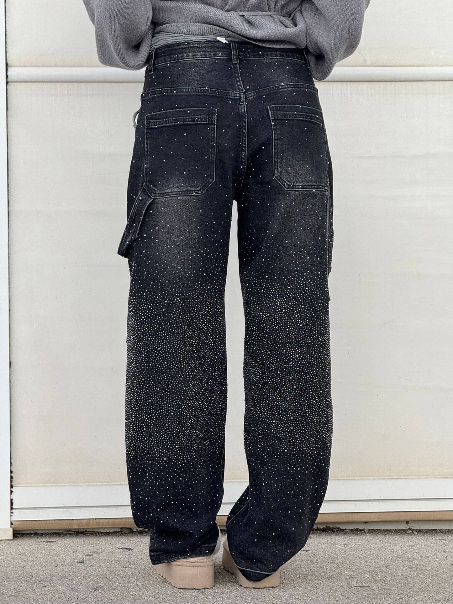 Embellished Utility Jeans