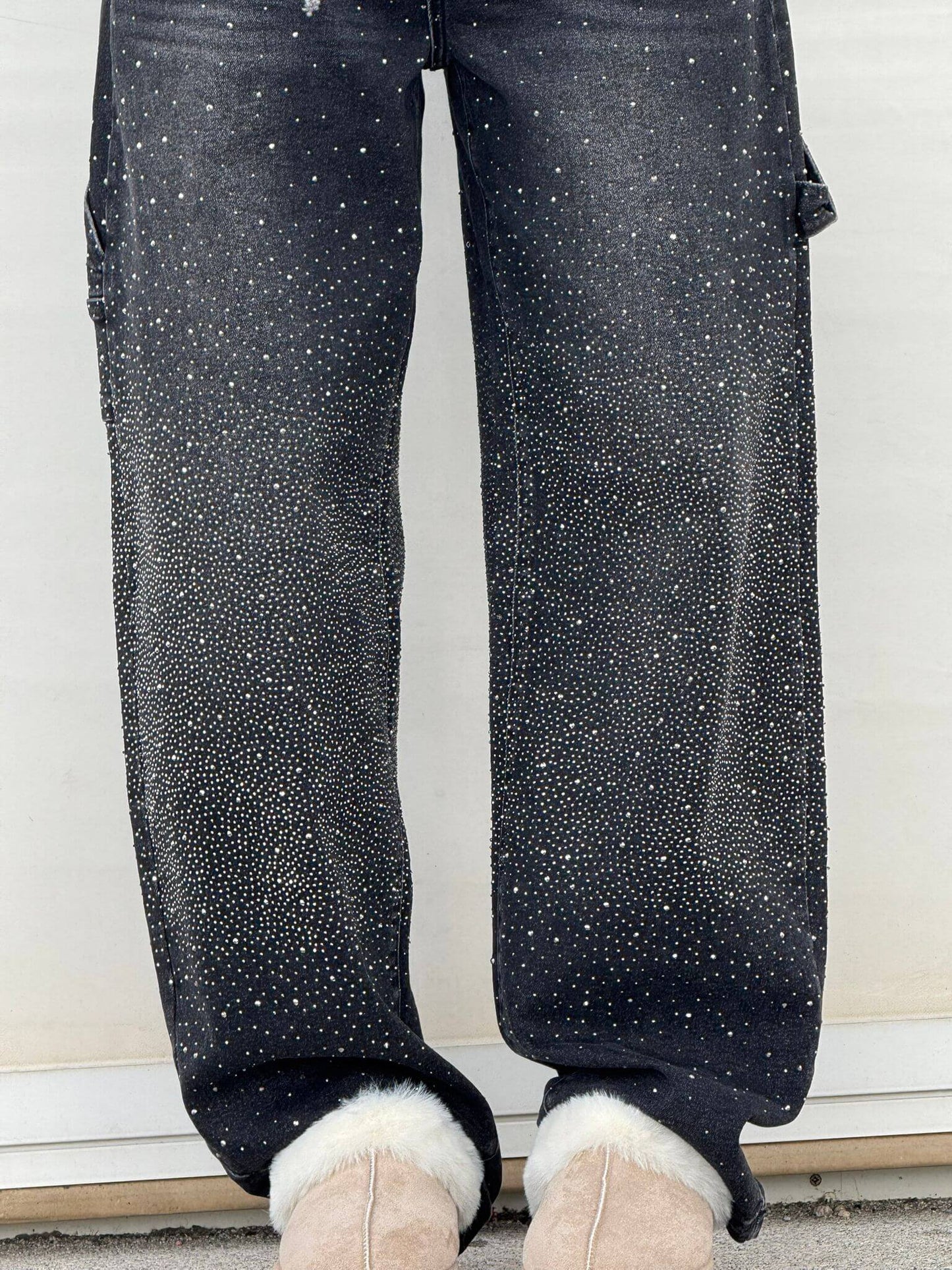 Embellished Utility Jeans