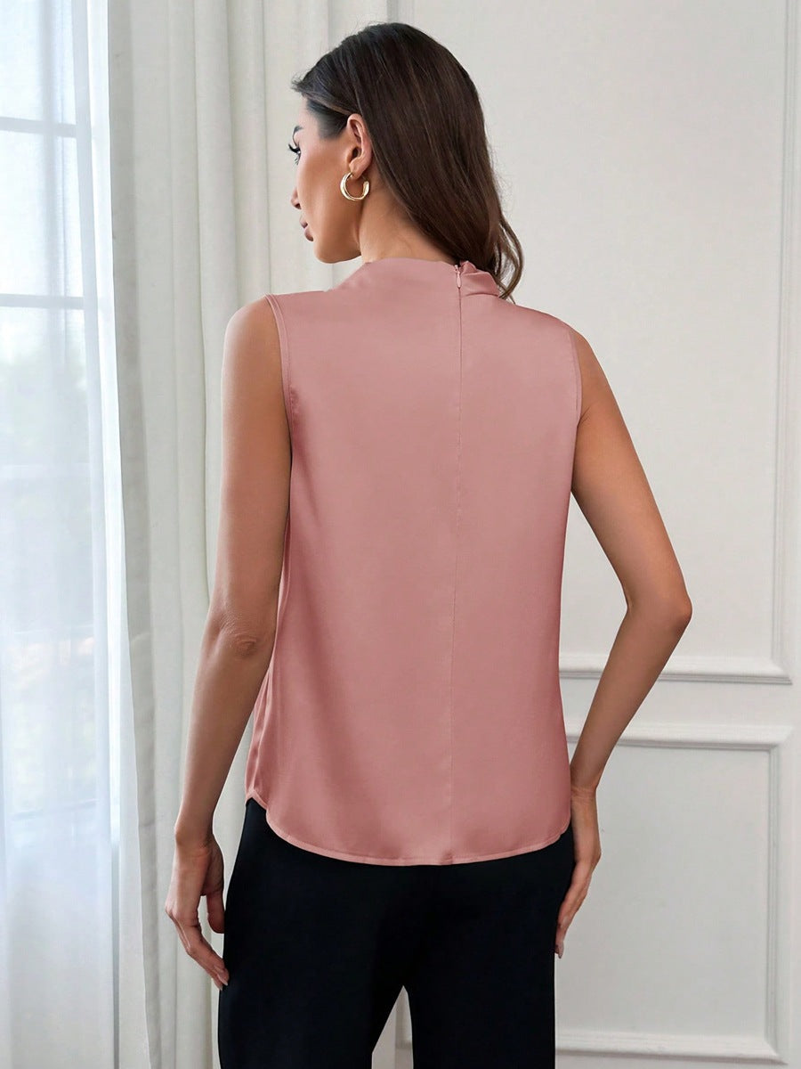 Drape Neck Sleeveless Top