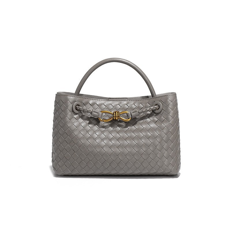 Woven Frame Handbag with Knot Detail
