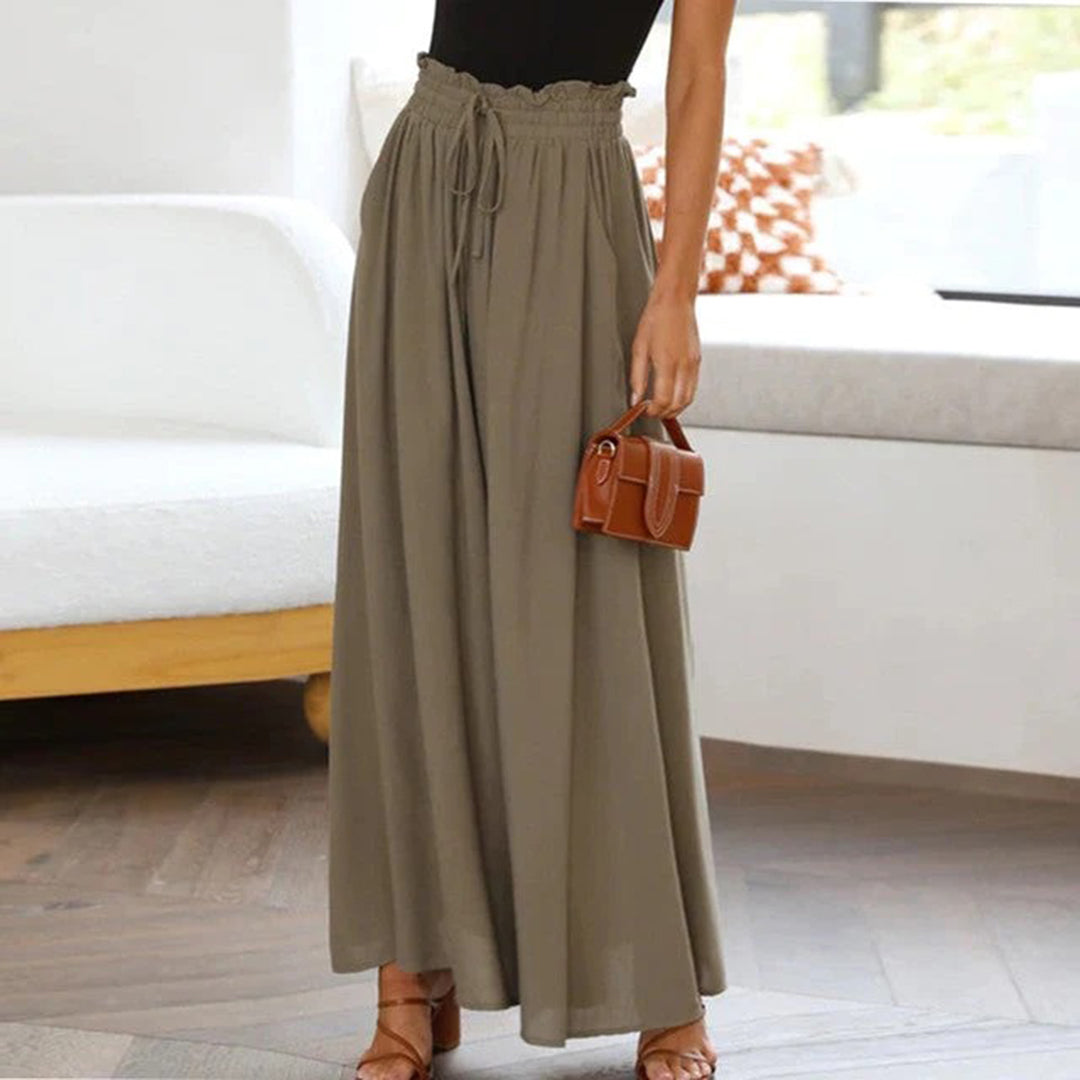 High-Rise Drawstring Palazzo Pants