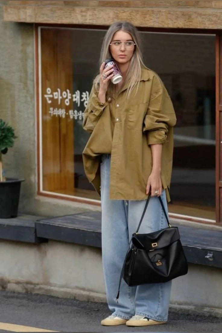 Structured Dual-Flap Shoulder Bag