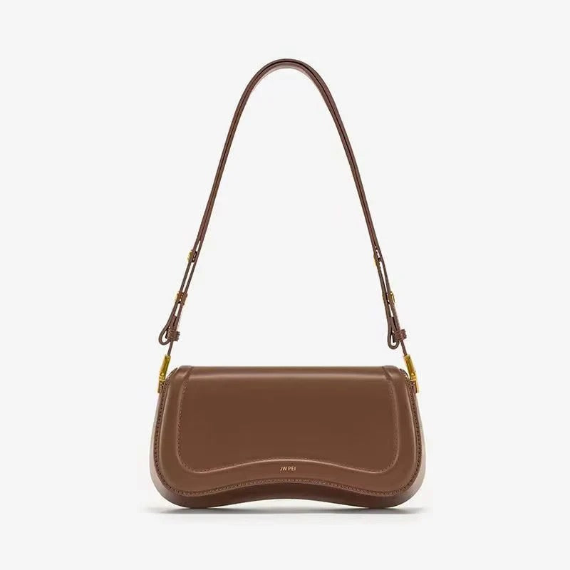 Curved Wave Edge Shoulder Bag