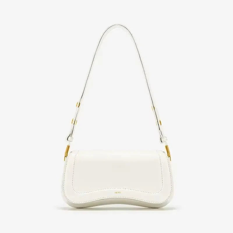 Curved Wave Edge Shoulder Bag