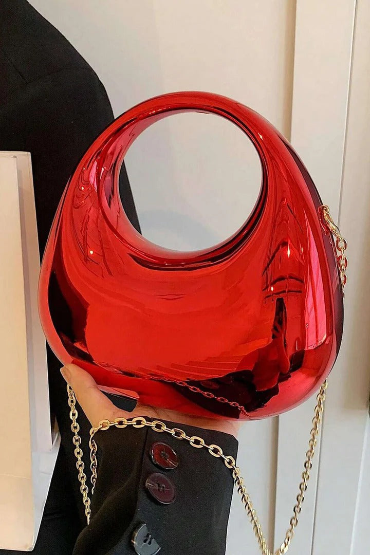Arc Handle Sculpted Clutch