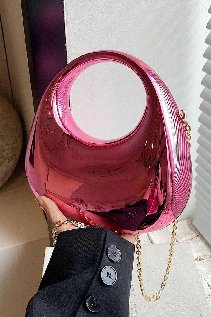 Arc Handle Sculpted Clutch