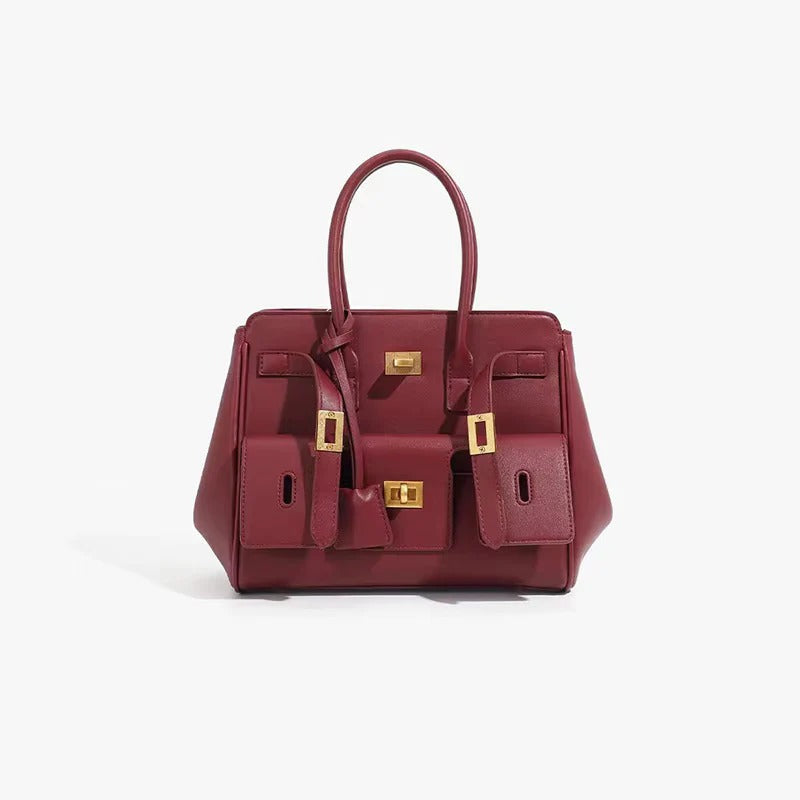 Structured Dual-Flap Shoulder Bag