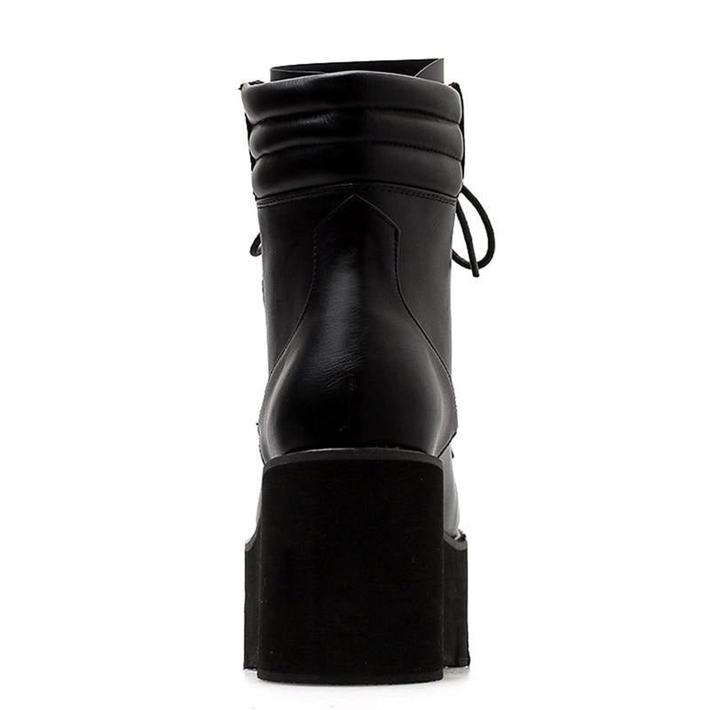 Lace-Up Zip Combat Boots
