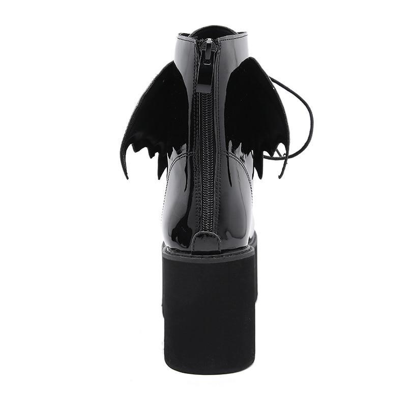 Platform Lace-Up Bat Boots