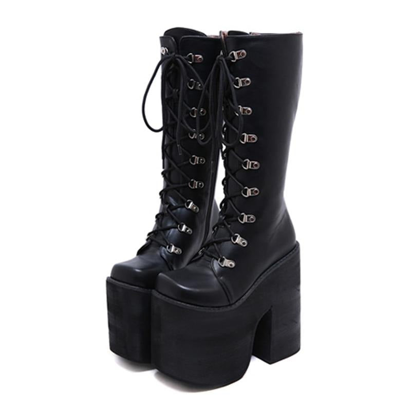 Tall Lace-Up Tower Boots