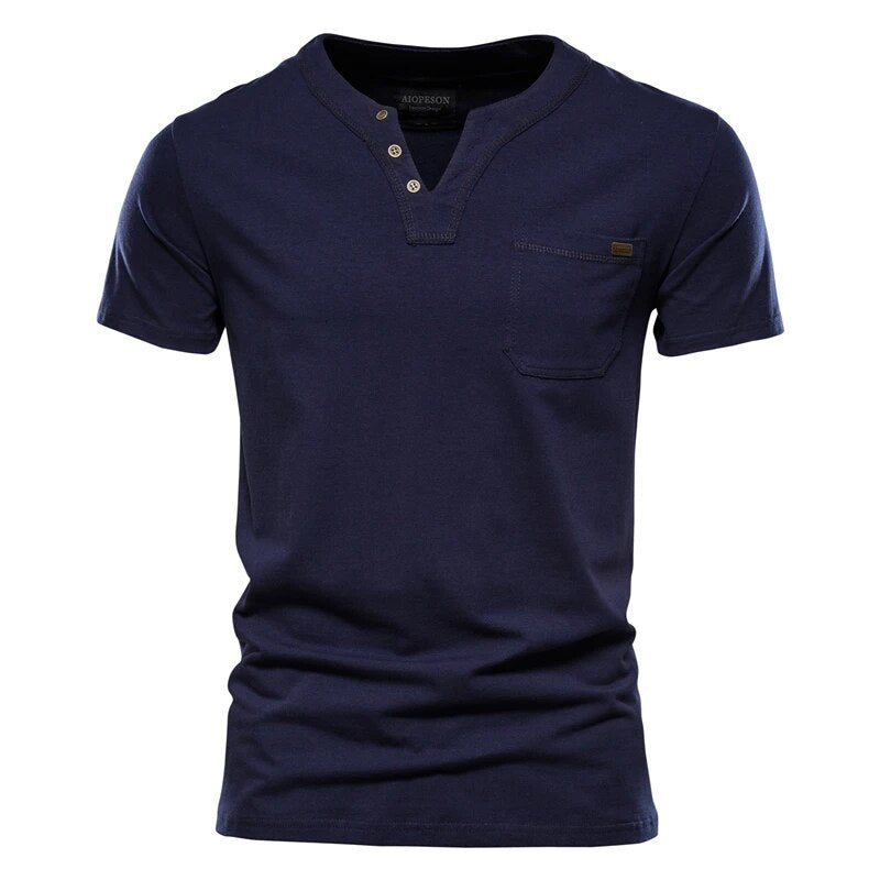 Snap Front Henley Tee