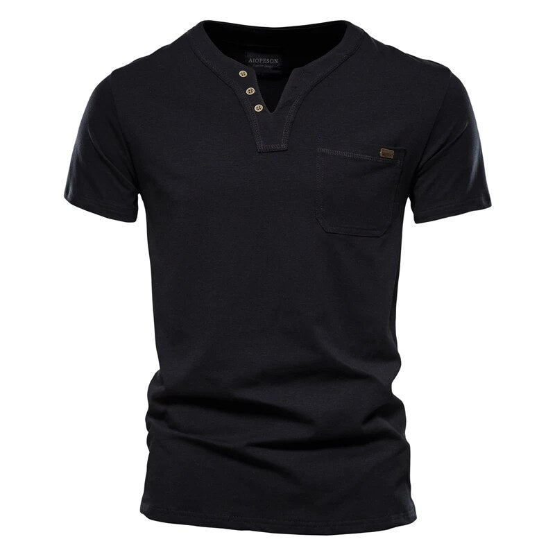 Snap Front Henley Tee