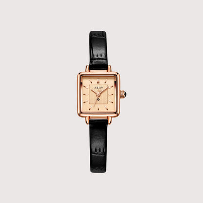 Women's Square Face Watch with Textured Strap