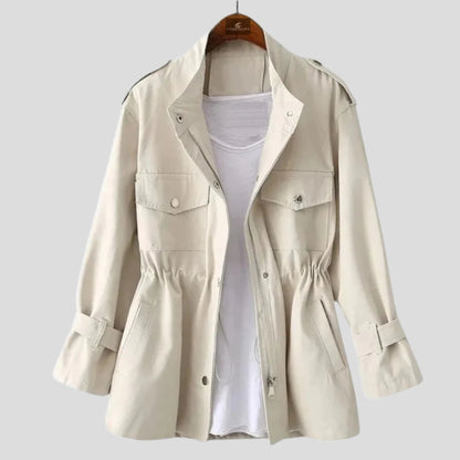 Women Drawstring Waist Utility Jacket