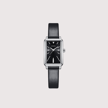 Women's Rectangular Dial Watch with Smooth Strap