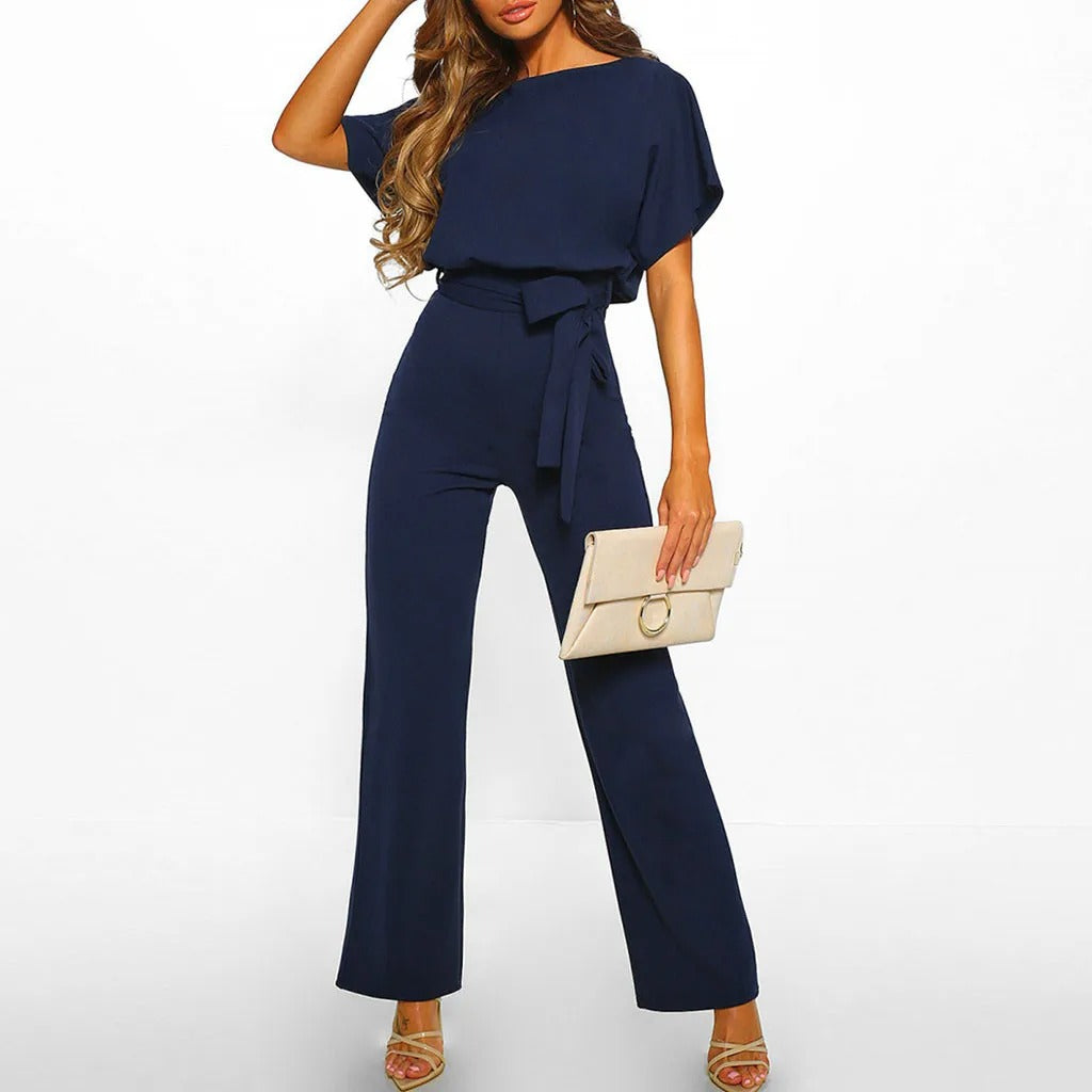 Belted Wide-Leg Jumpsuit