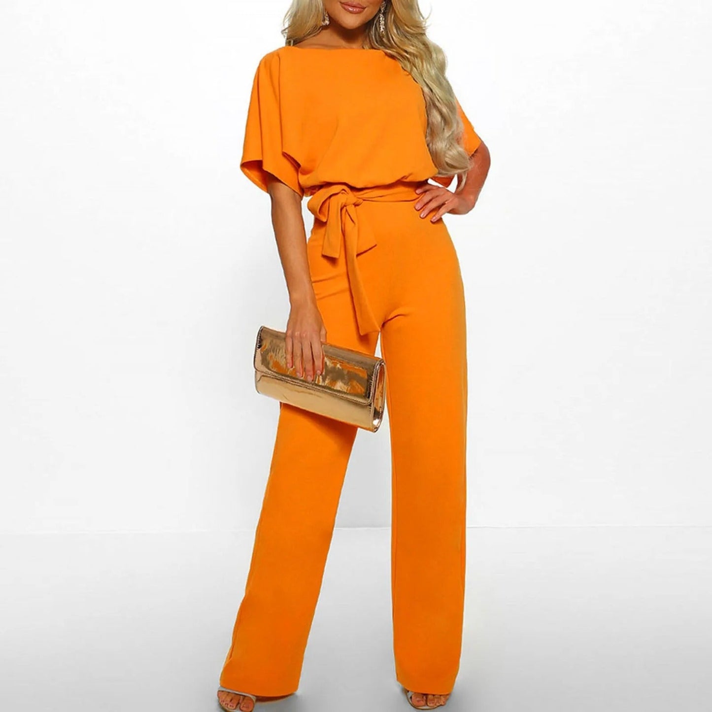 Belted Wide-Leg Jumpsuit
