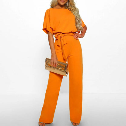 Belted Wide-Leg Jumpsuit
