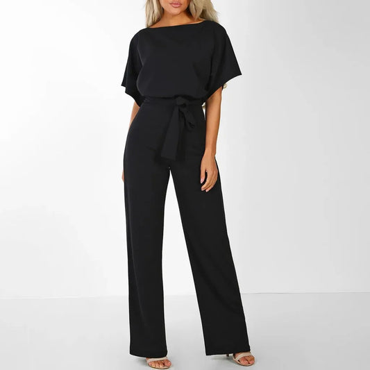 Belted Wide-Leg Jumpsuit