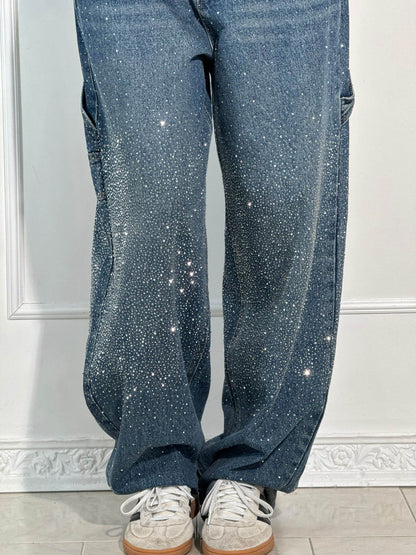 Embellished Utility Jeans