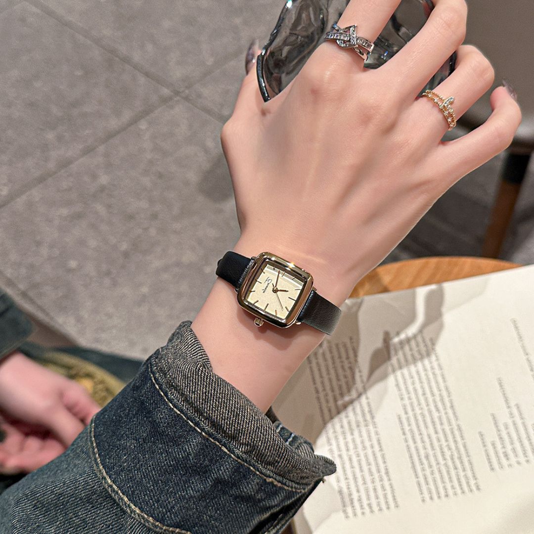 Women's Square Face Watch with Slim Strap
