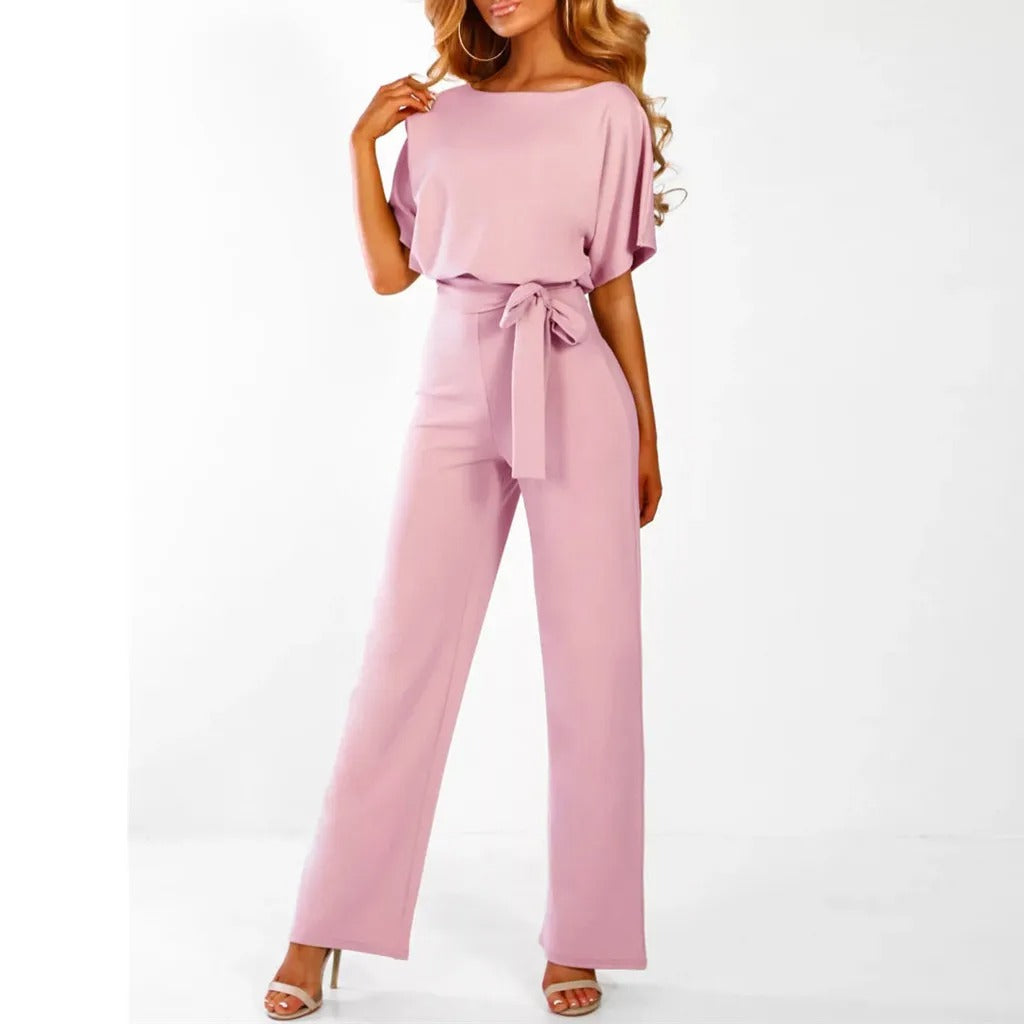 Belted Wide-Leg Jumpsuit