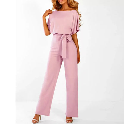 Belted Wide-Leg Jumpsuit