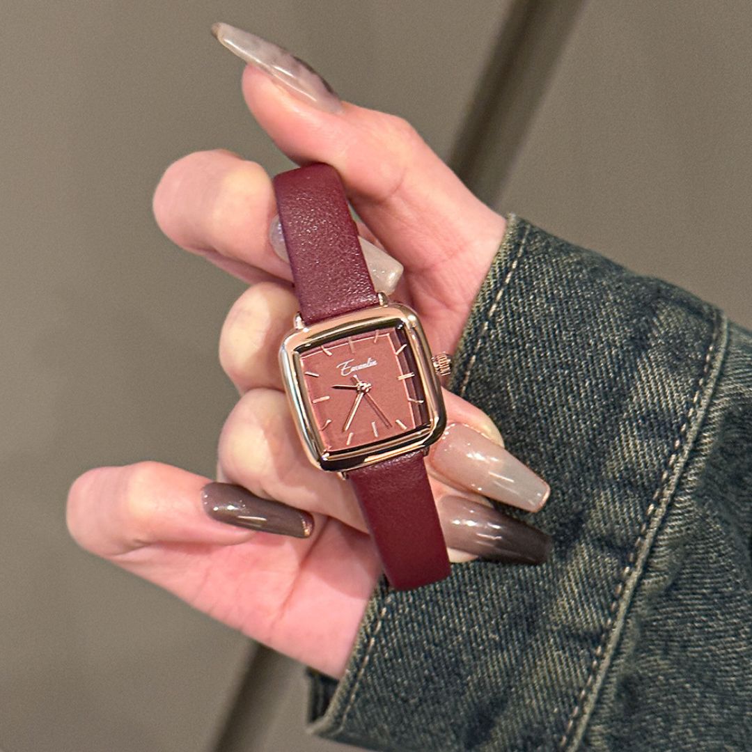 Women's Square Face Watch with Slim Strap