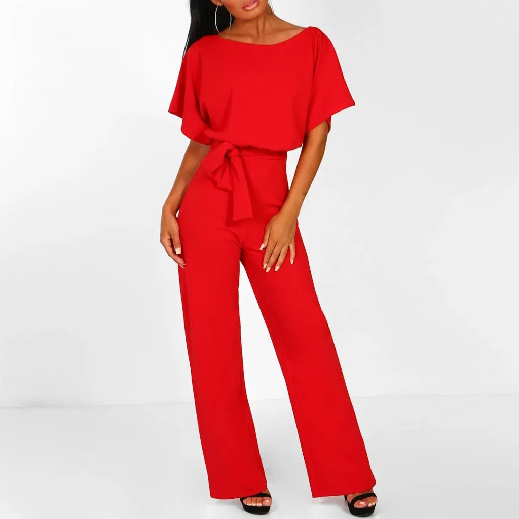 Belted Wide-Leg Jumpsuit