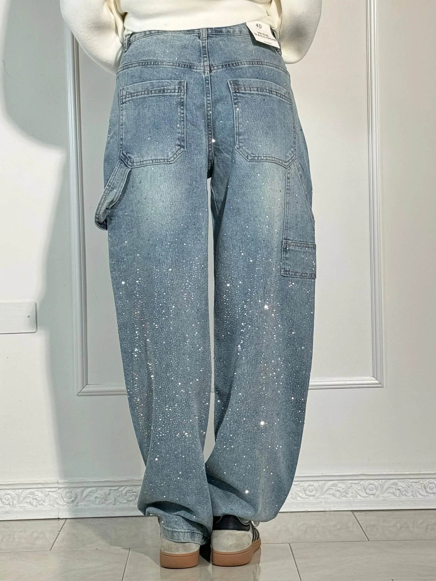Embellished Utility Jeans