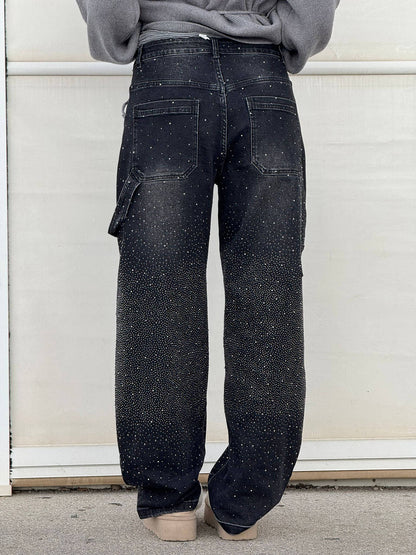 Embellished Utility Jeans