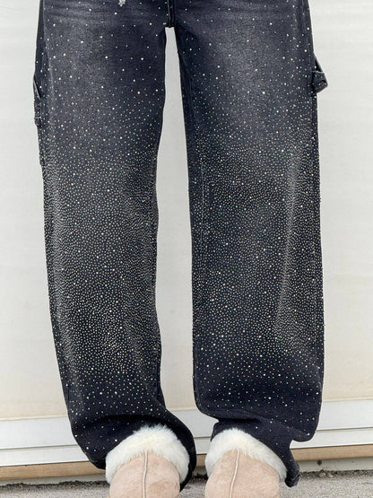 Embellished Utility Jeans