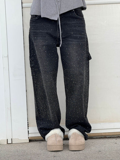 Embellished Utility Jeans