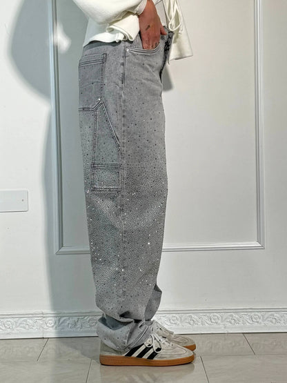 Embellished Utility Jeans