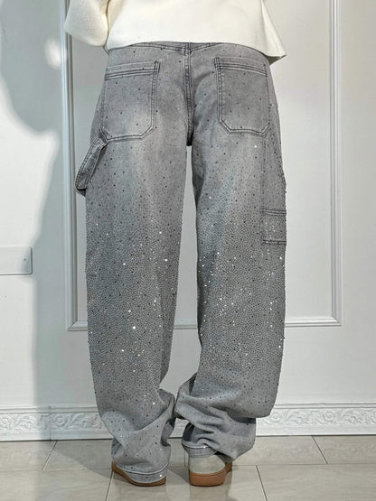 Embellished Utility Jeans