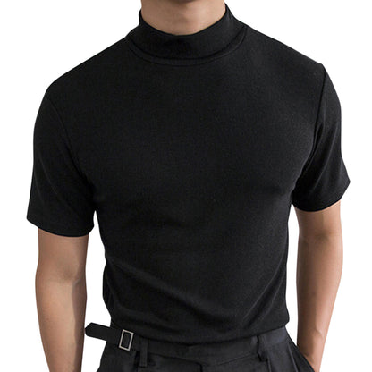 Mock Neck Fitted Tee