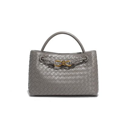 Woven Frame Handbag with Knot Detail