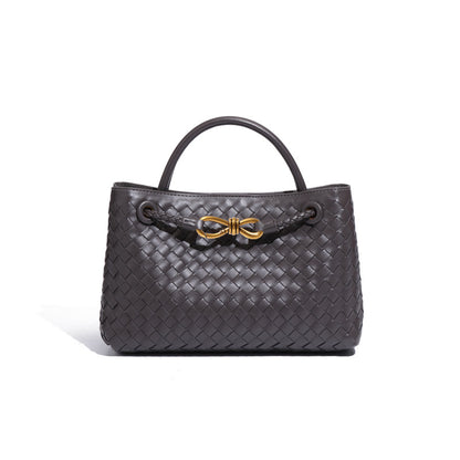 Woven Frame Handbag with Knot Detail