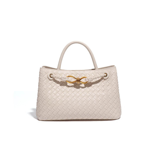 Woven Frame Handbag with Knot Detail