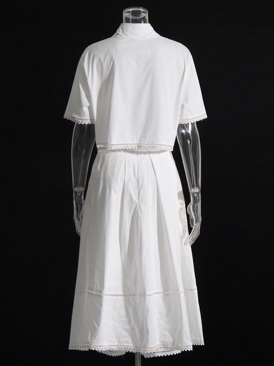 Contrast Trim Two-Piece Set