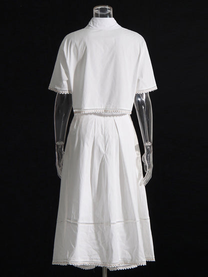 Contrast Trim Two-Piece Set