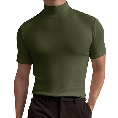Mock Neck Fitted Tee