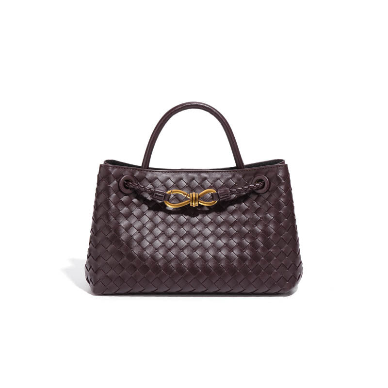 Woven Frame Handbag with Knot Detail
